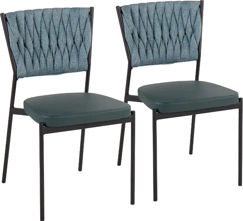 Tania Teal Dining Room Chair (Set of 2)
