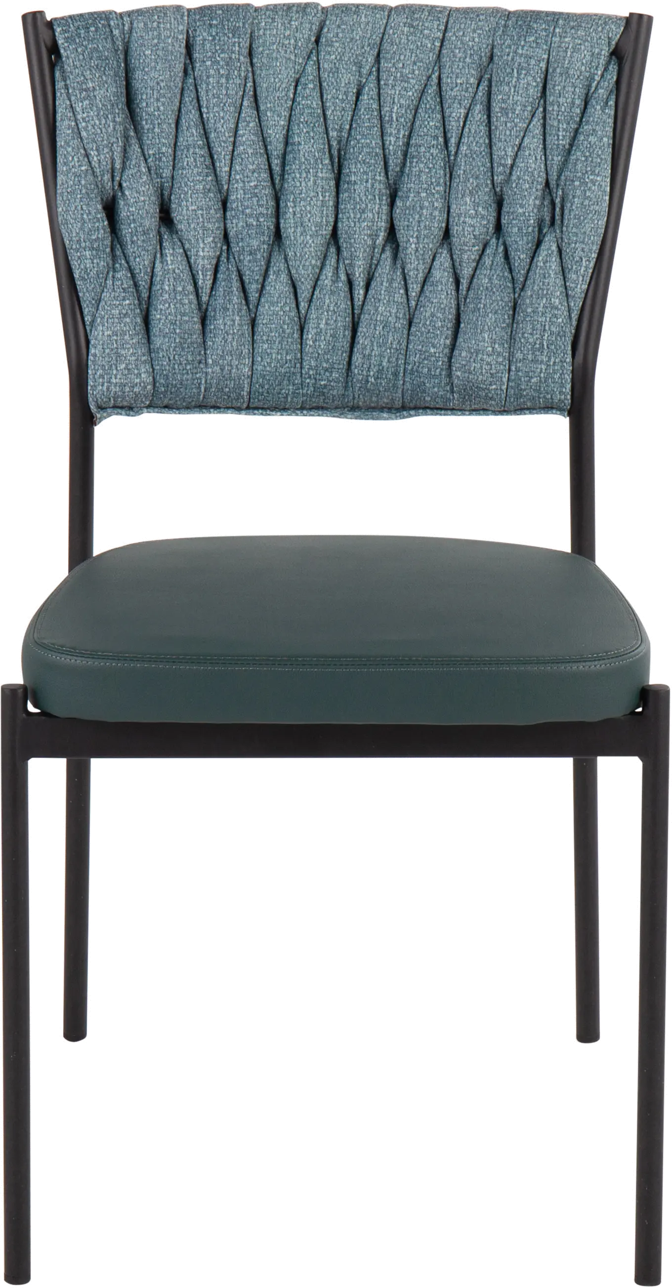 CH-BRAIDTANIA BKGN2 Tania Teal Dining Room Chair (Set of 2)-3