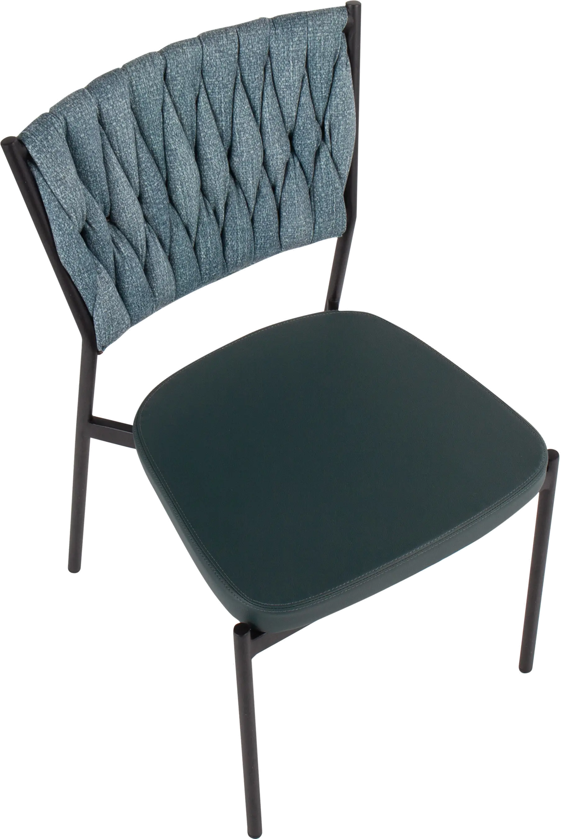 CH-BRAIDTANIA BKGN2 Tania Teal Dining Room Chair (Set of 2)-5