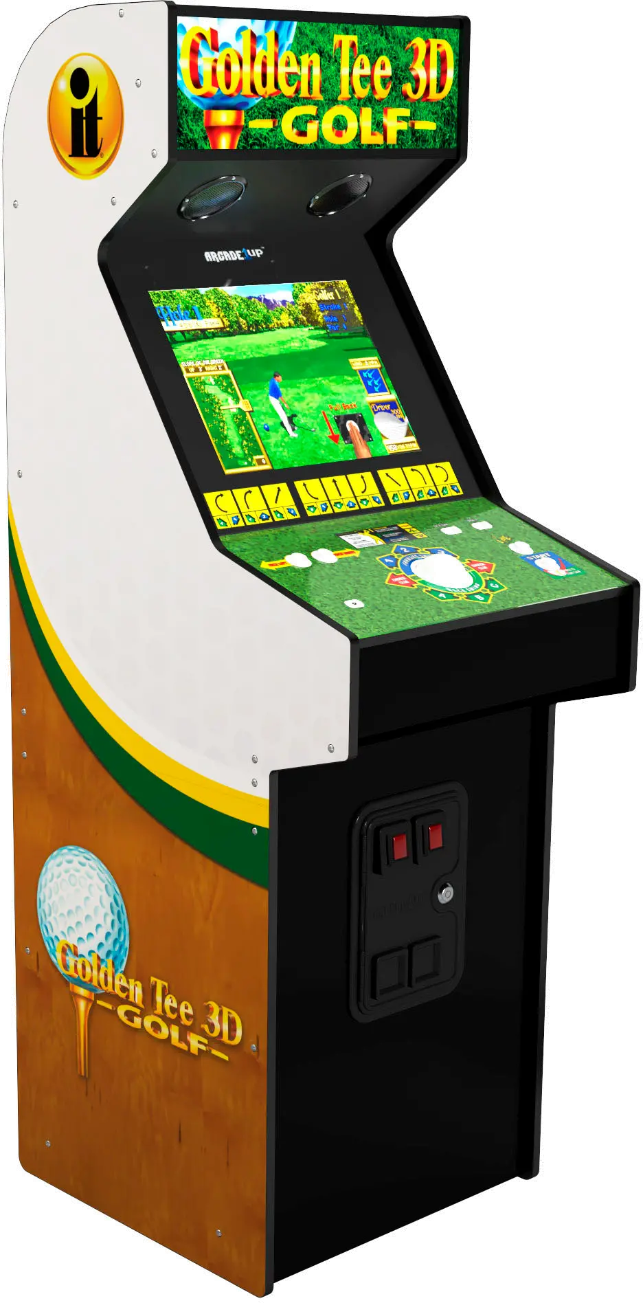 UPRIGHT/GOLDN_TEE_19 Arcade1Up Golden Tee 3D Golf 19  Arcade with Lit Marque-1