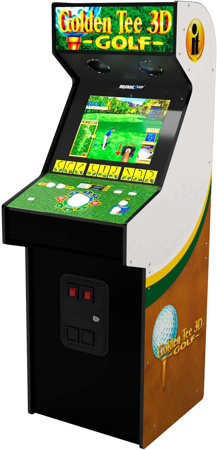 UPRIGHT/GOLDN_TEE_19 Arcade1Up Golden Tee 3D Golf 19  Arcade with Lit Marque-4