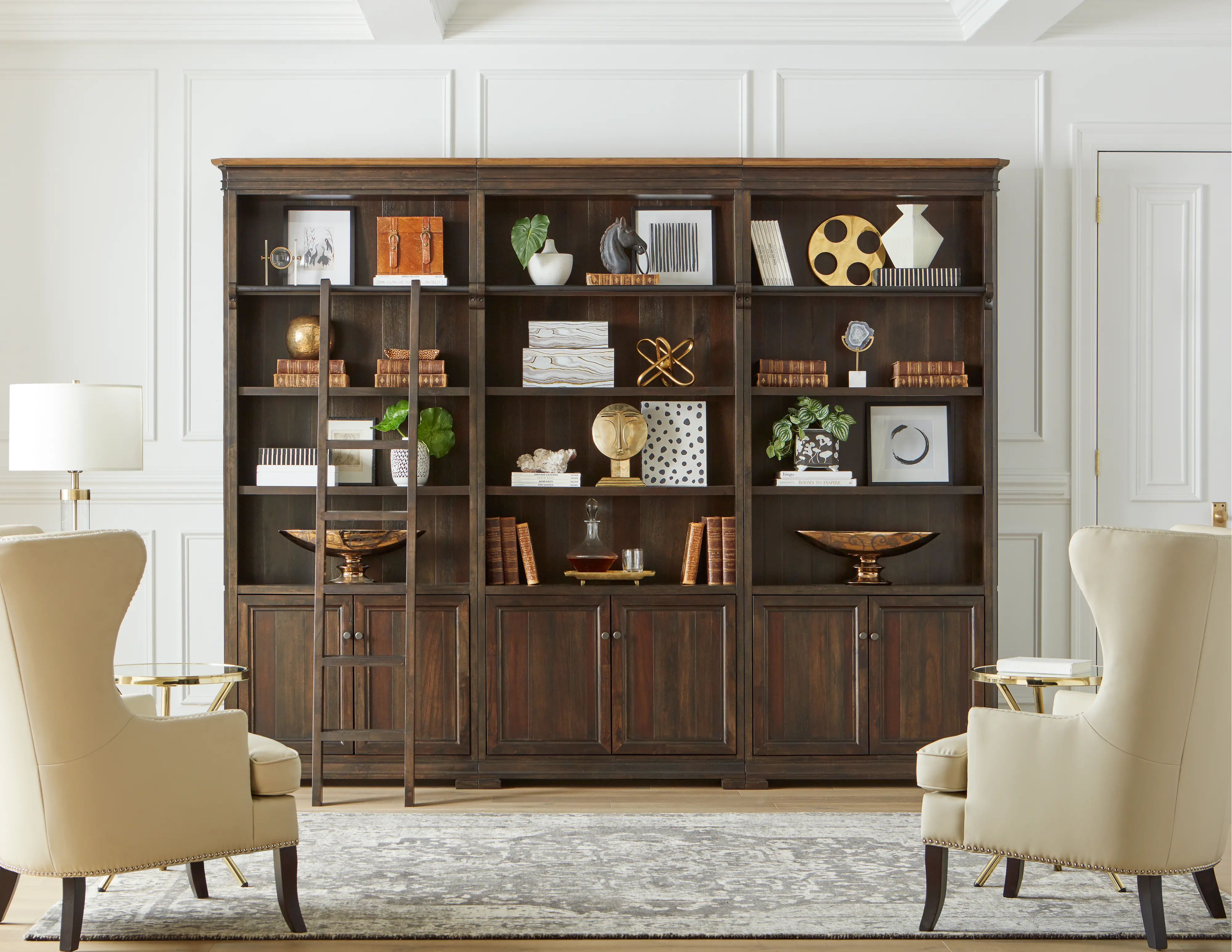 Sonoma Brown Executive Bookcase Wall-2