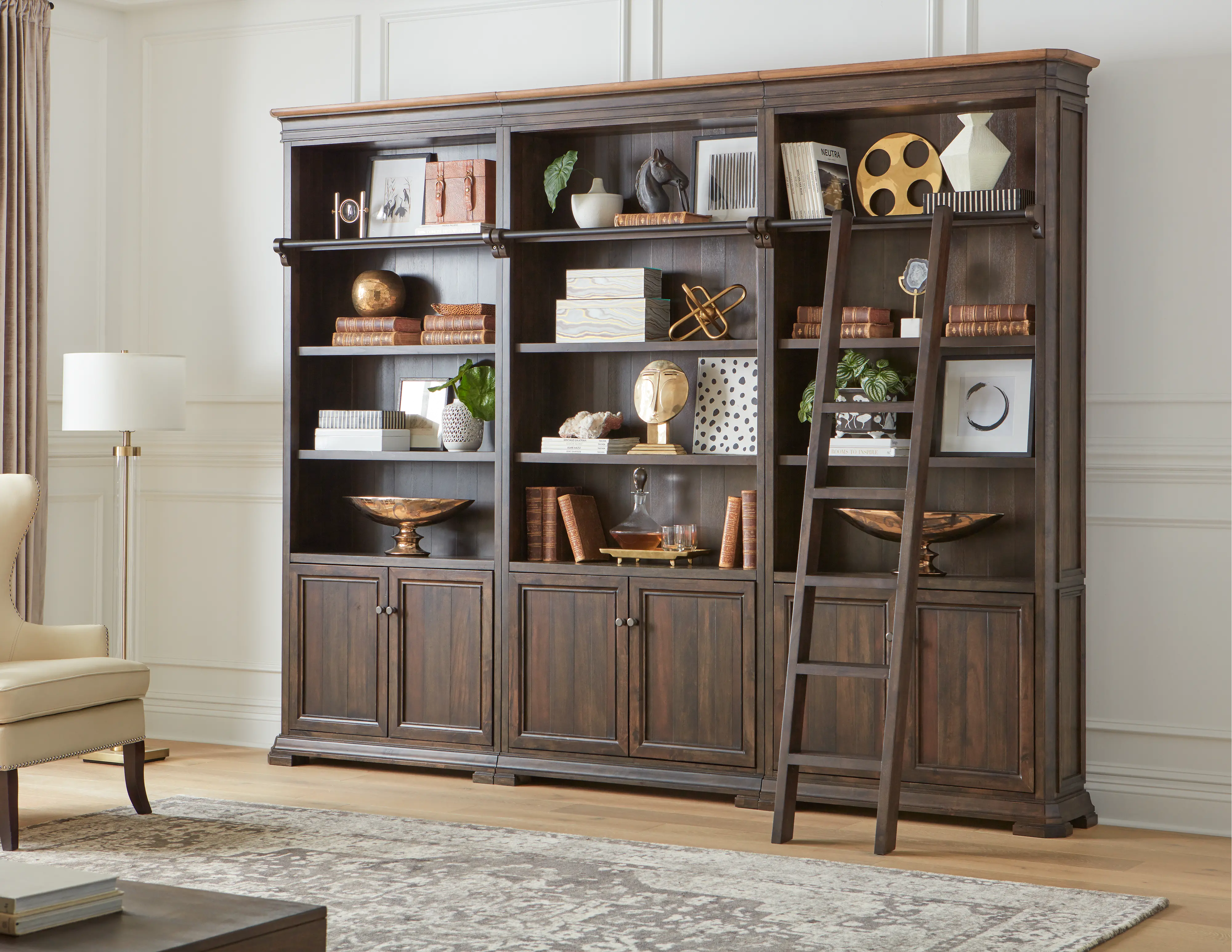 Sonoma Brown Executive Bookcase Wall-4