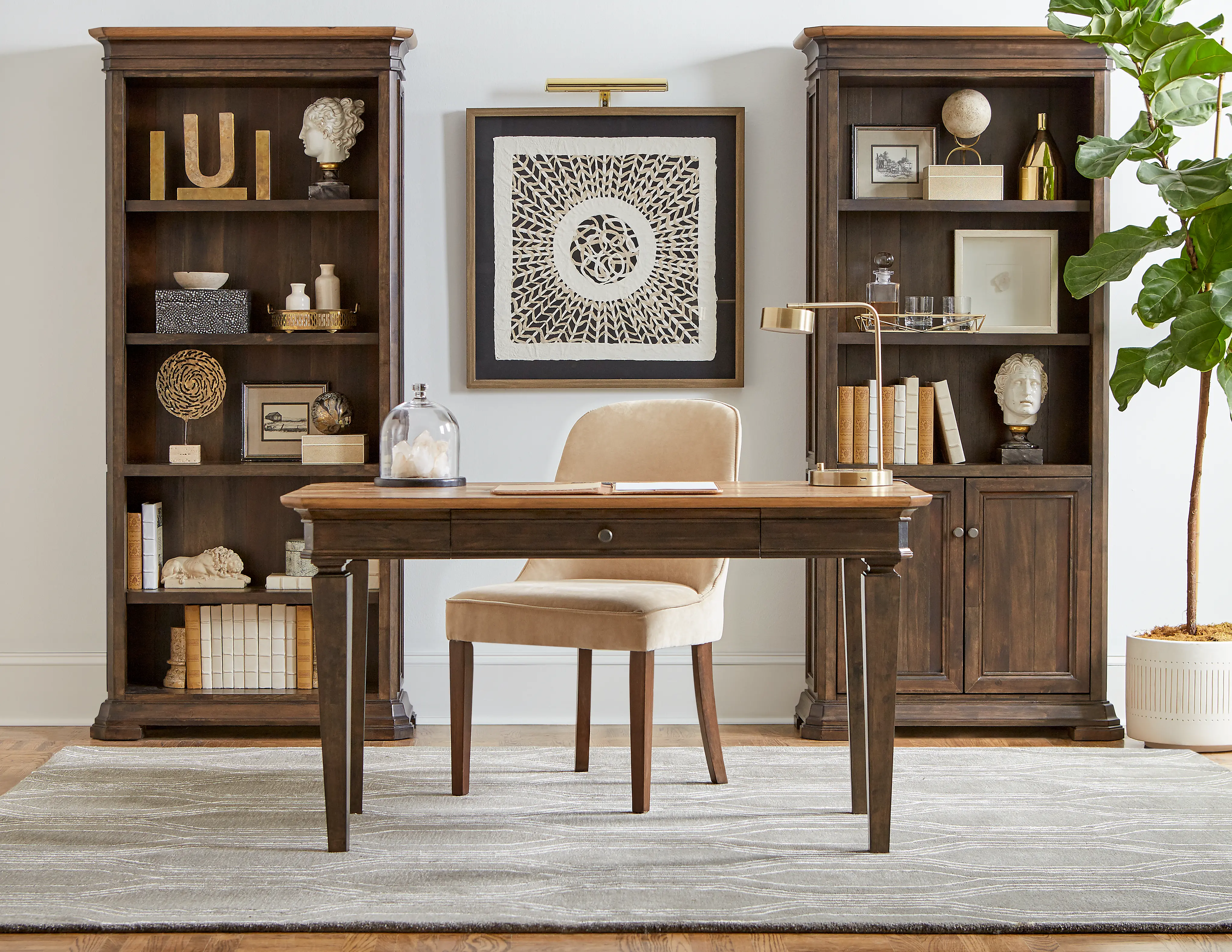 Sonoma Two-Tone Brown Writing Desk-2