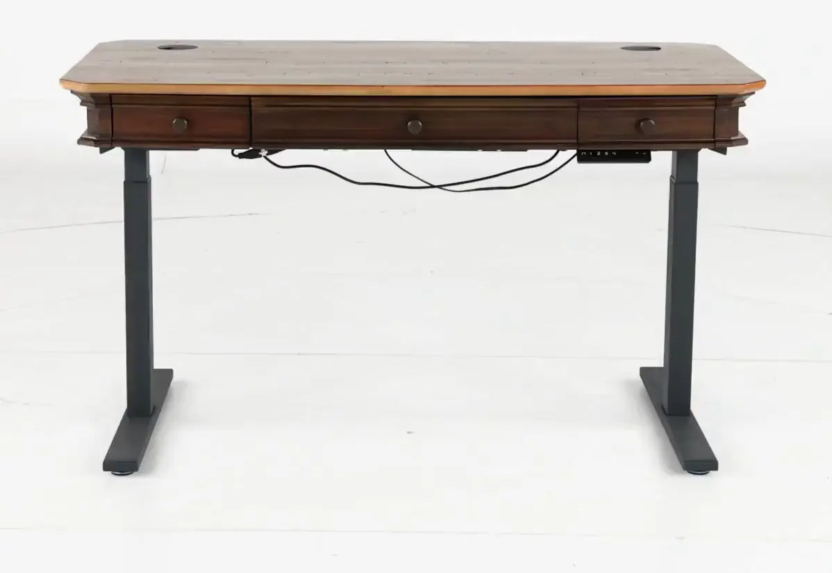 Sonoma Brown Executive Sit Stand Desk-11