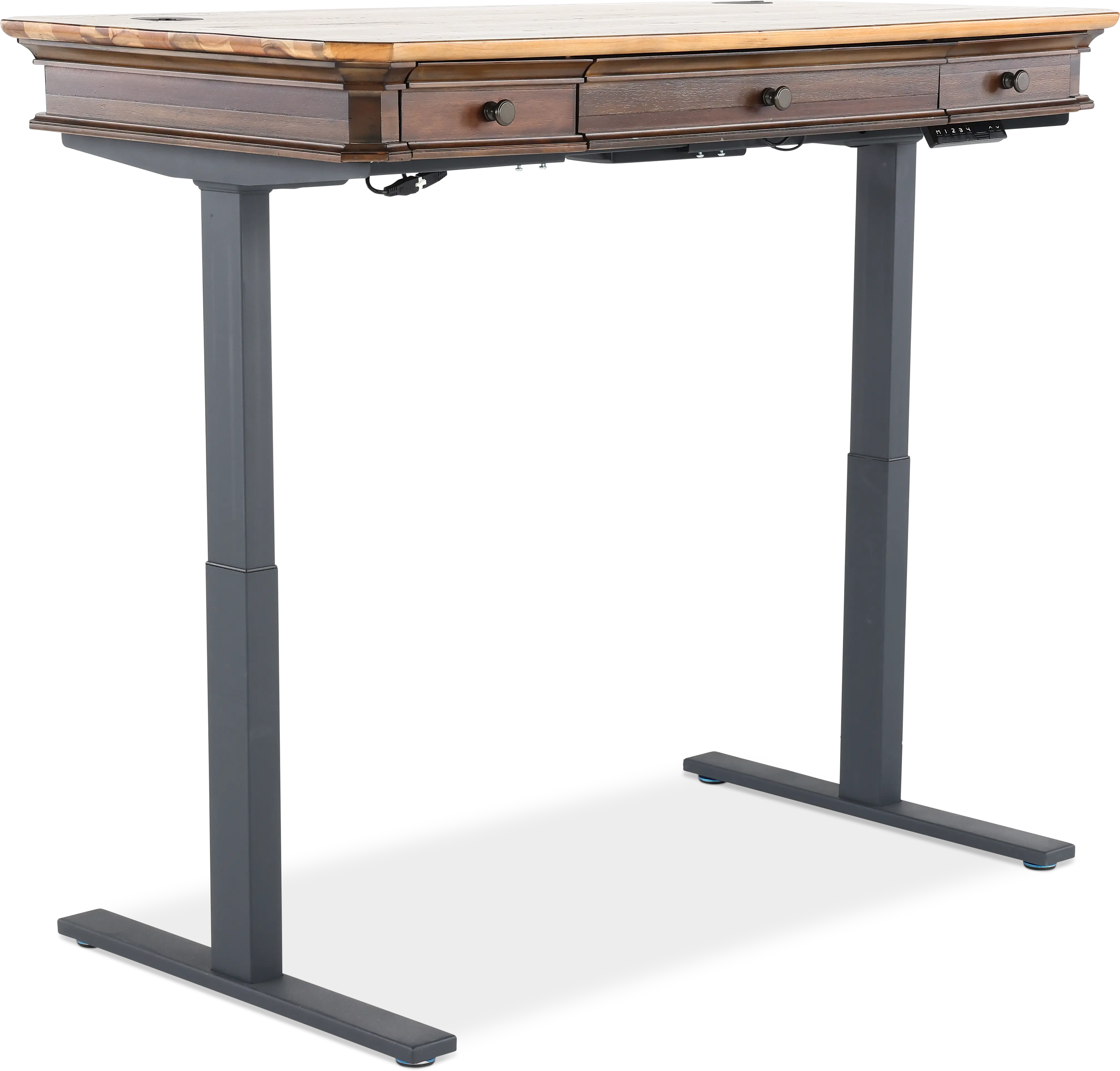 Sonoma Brown Executive Sit Stand Desk-5