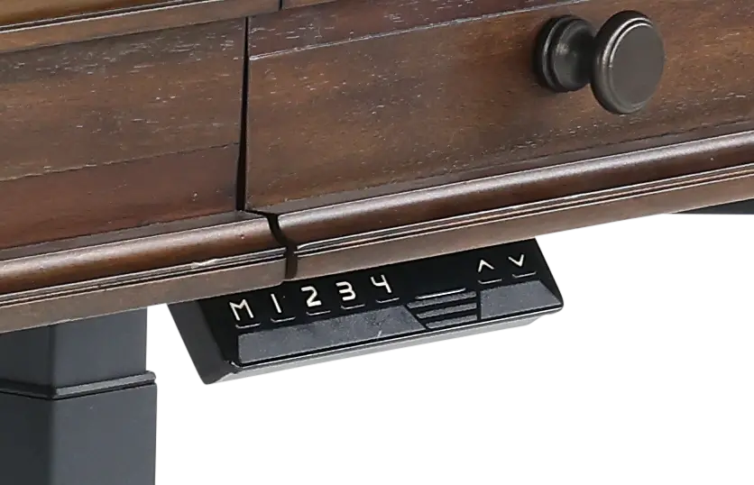 Sonoma Brown Executive Sit Stand Desk-8