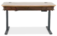 Sonoma Brown Sit and Stand Desk