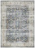 Charleston 8 x 10 Blue Border Washable Area Rug