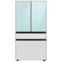 RF29BB86004M Samsung Bespoke AI 29 Cu Ft 4‑Door Flex™ Refrigerator – Morning Blue Glass