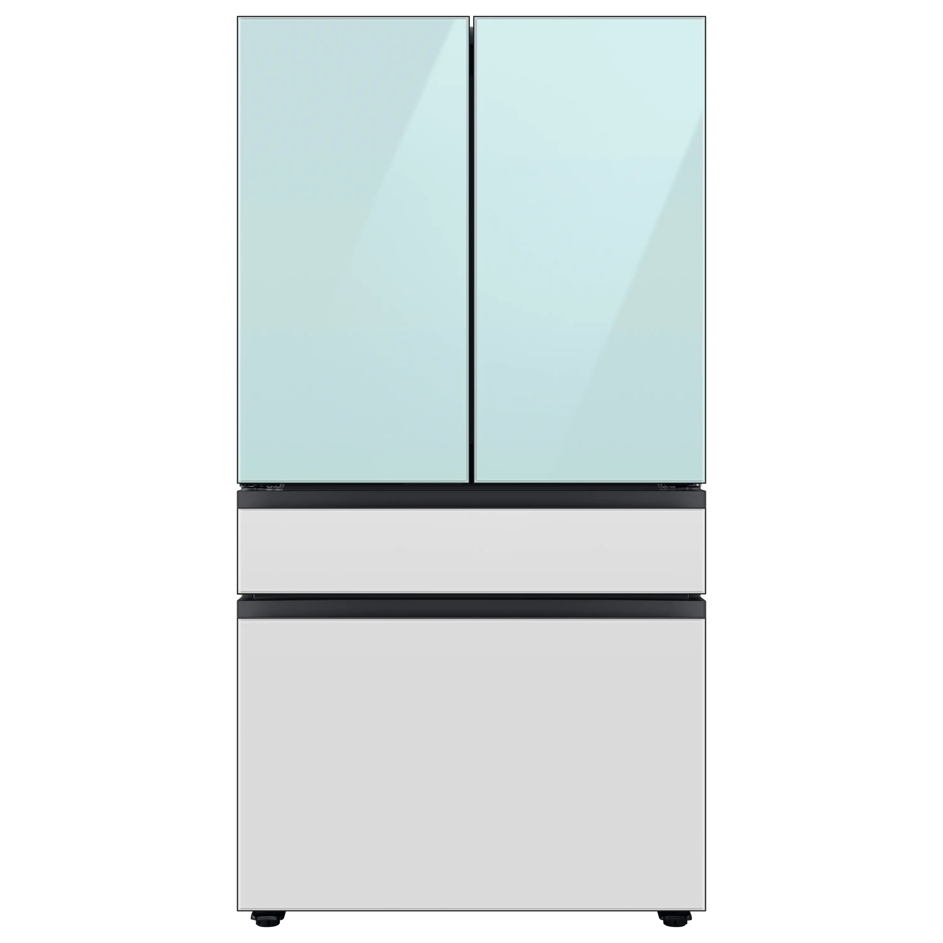 RF23BB86004M Samsung Bespoke 23 cu ft 4 door French Door Refrigerator - Counter Depth Blue and White Glass-1