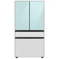 RF23BB86004M Samsung Bespoke 23 cu ft 4 door French Door Refrigerator - Counter Depth Blue and White Glass