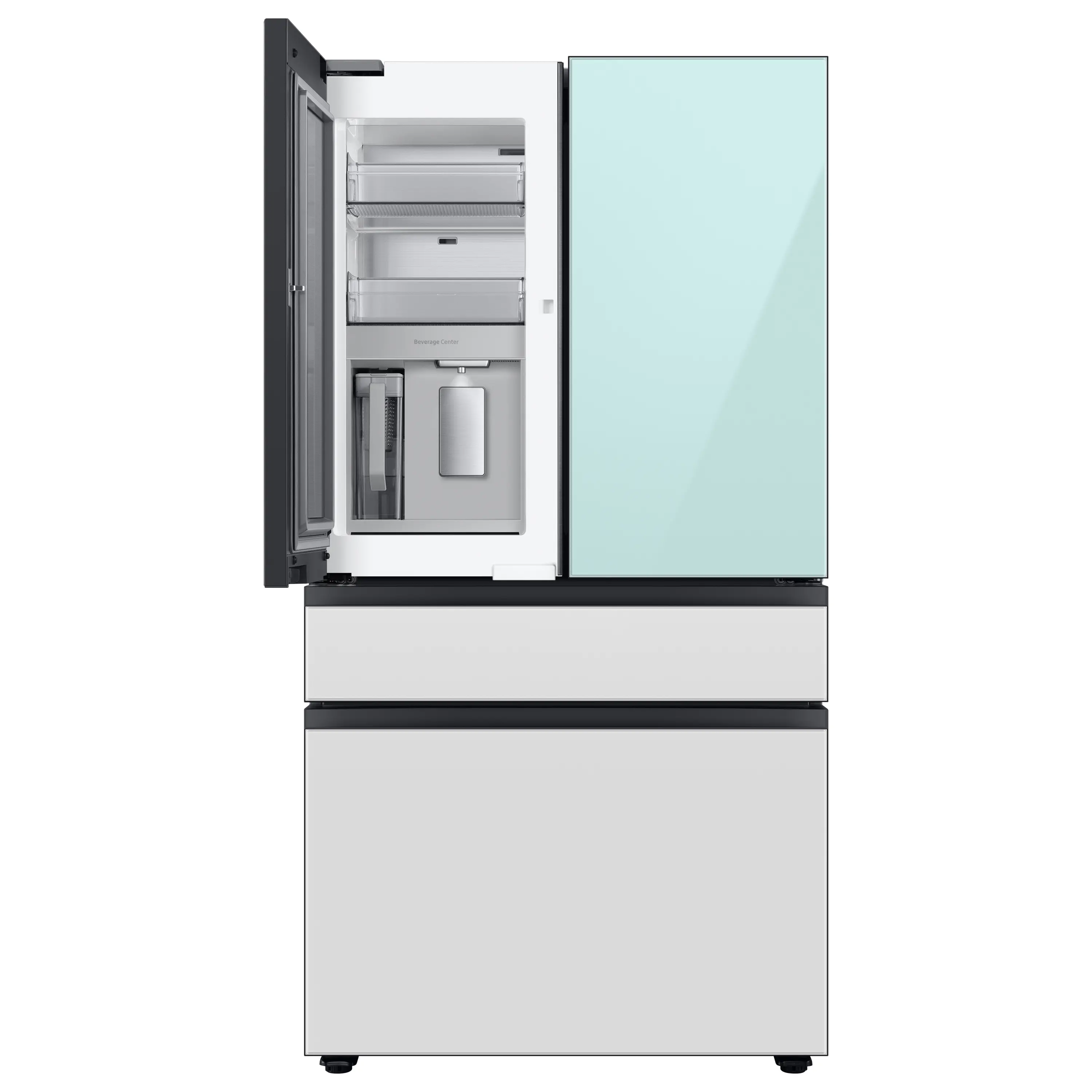 RF23BB86004M Samsung Bespoke 23 cu ft 4 door French Door Refrigerator - Counter Depth Blue and White Glass-4