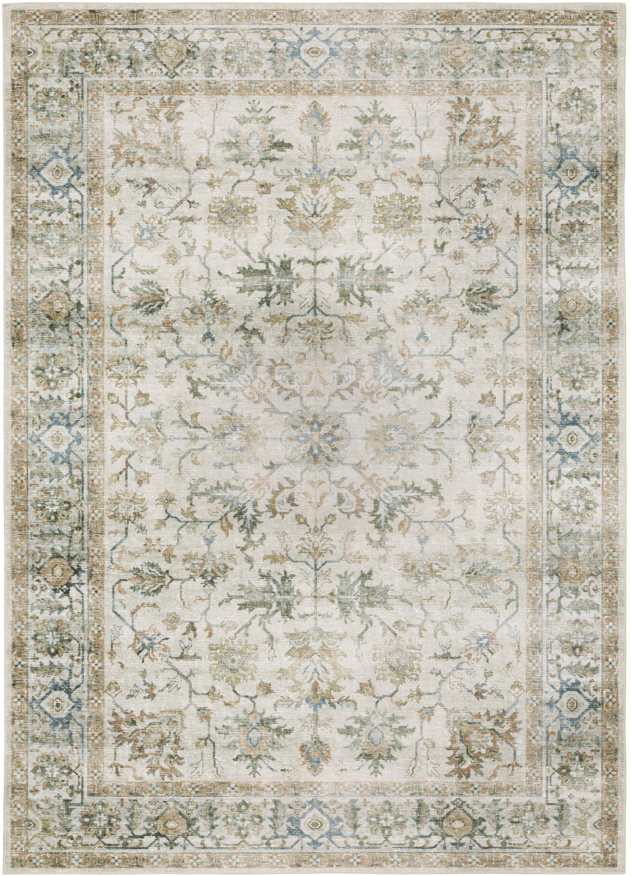 Charleston 2 x 3 Ivory Washable Area Rug-1