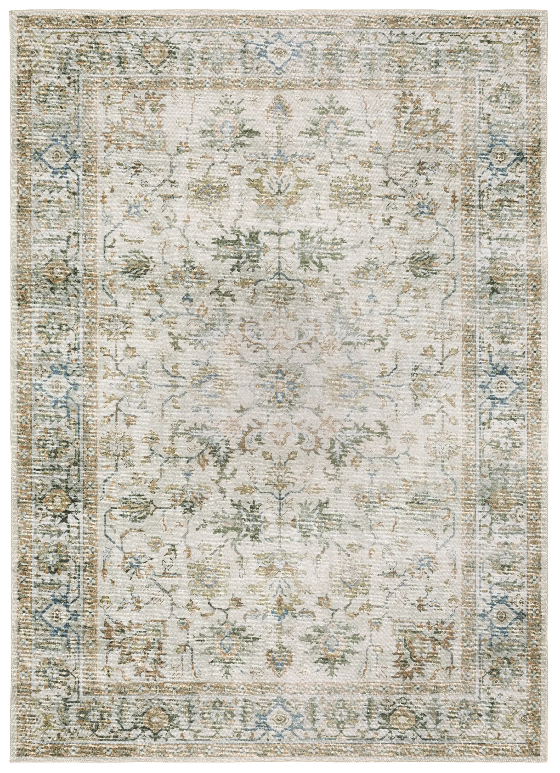 Charleston 2 x 3 Ivory Washable Area Rug-1
