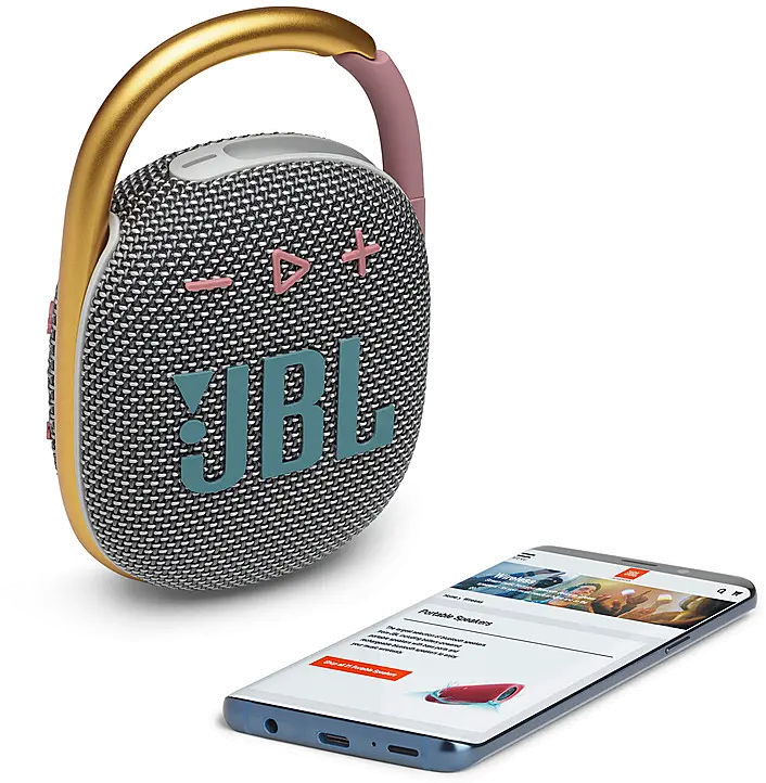 JBLCLIP4GRYAM JBL CLIP4 Portable Bluetooth Speaker - Grey-4