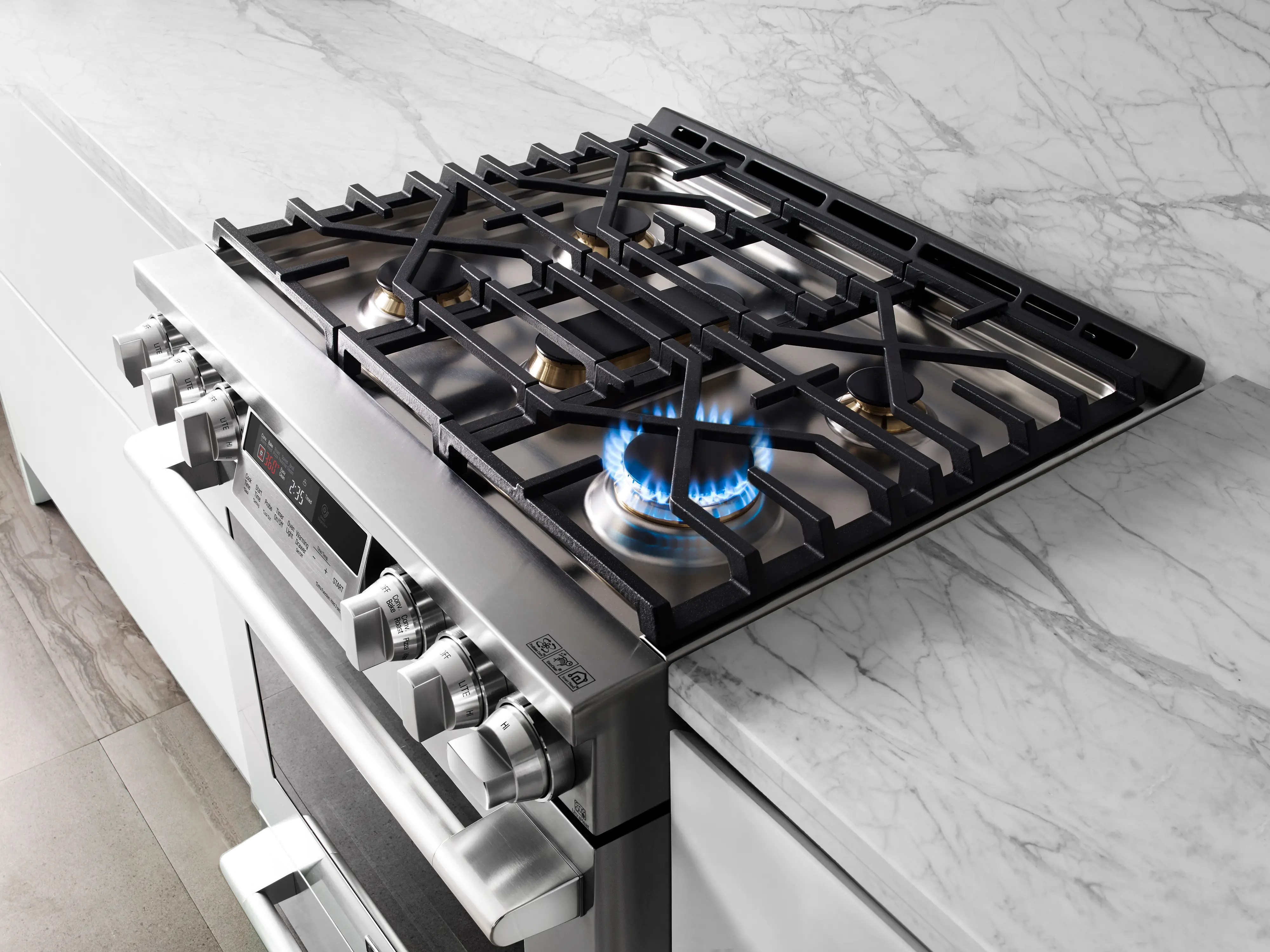 LG Signature Kitchen 30  Slide-In Gas Range - Stainless Steel-3