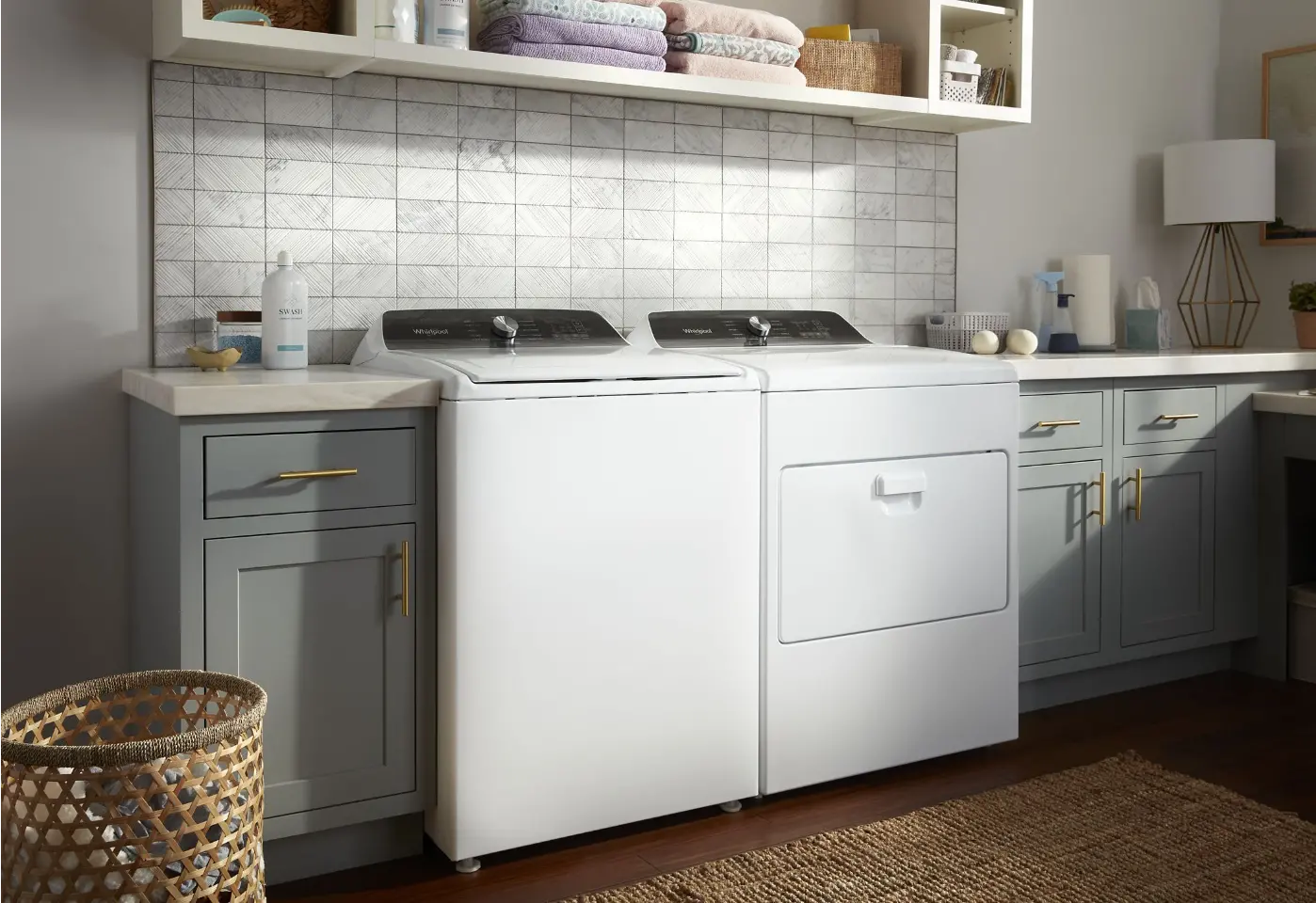 .WHP-W/W-5010-ELE-PR Whirlpool Electric Washer and Dryer Set - White, W5010-1