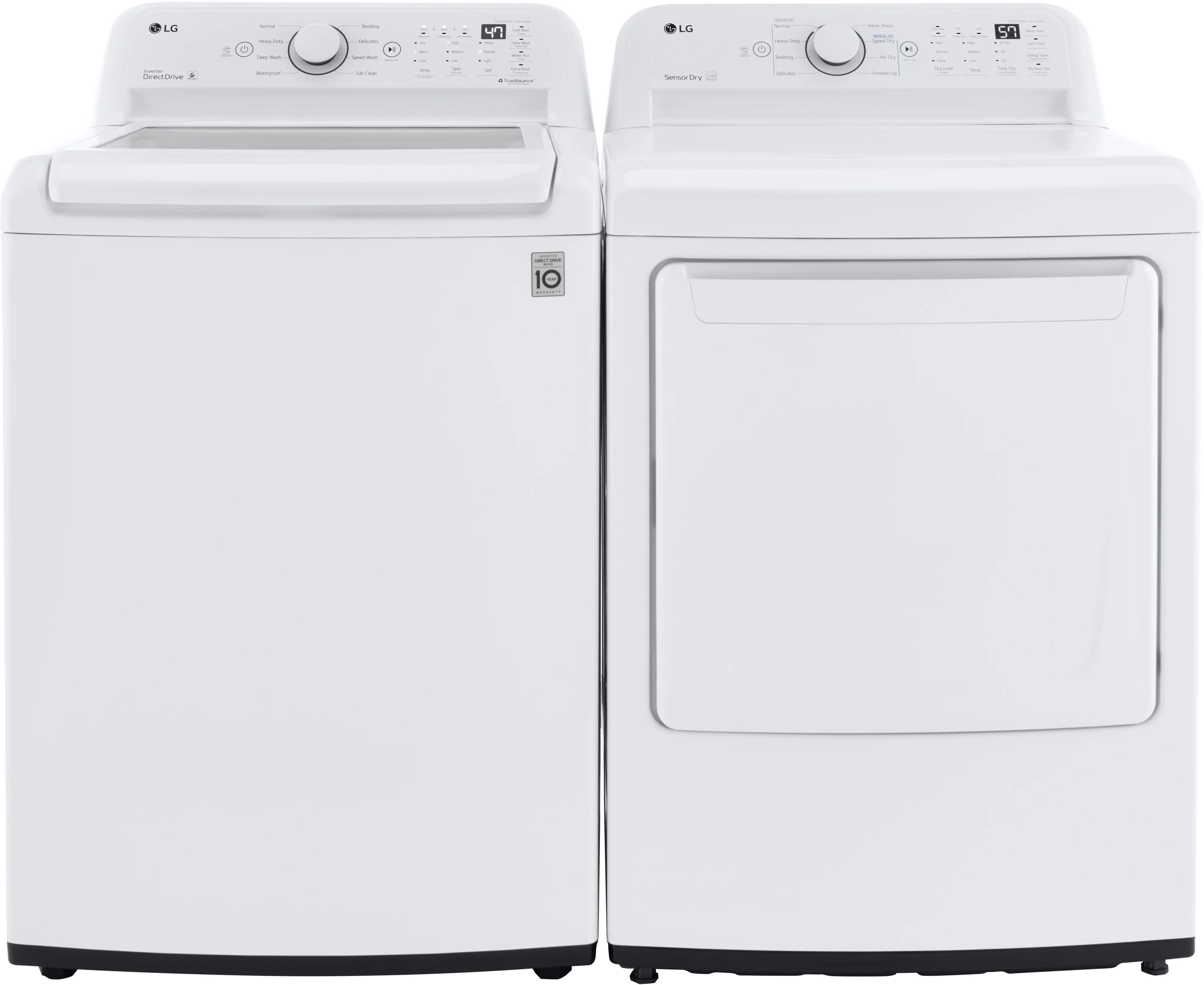 .LG-W/W-7001-GAS--PR LG Gas Top Load Washer and Dryer Set - White, 7000W-1