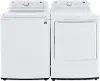 .LG-W/W-7001-GAS--PR LG Gas Top Load Washer and Dryer Set - White, 7000W