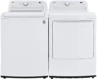 .LG-W/W-7001-GAS--PR LG Gas Top Load Washer and Dryer Set - White, 7000W