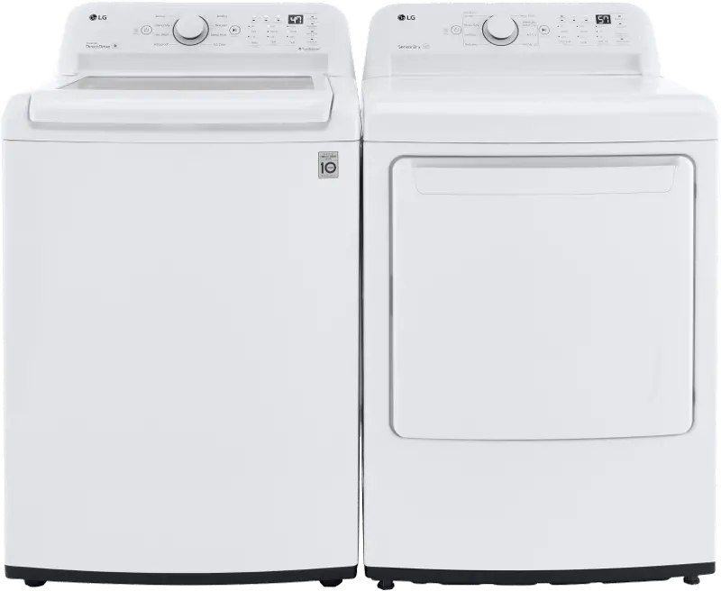 LG Electric Top Load Washer and Dryer Set - White, 7000W