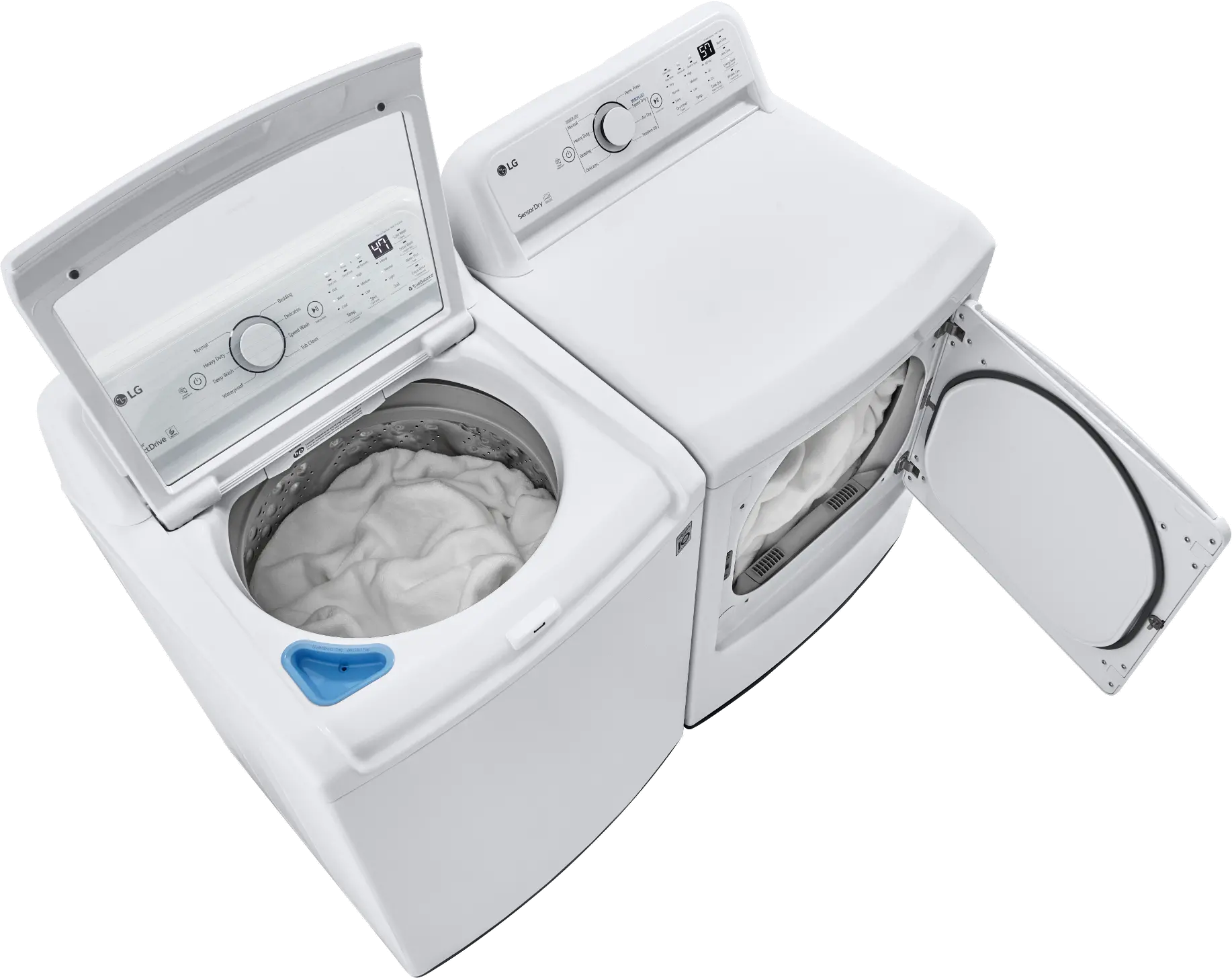 .LG-W/W-7000-ELE--PR LG Electric Top Load Washer and Dryer Set - White, 7000W-3