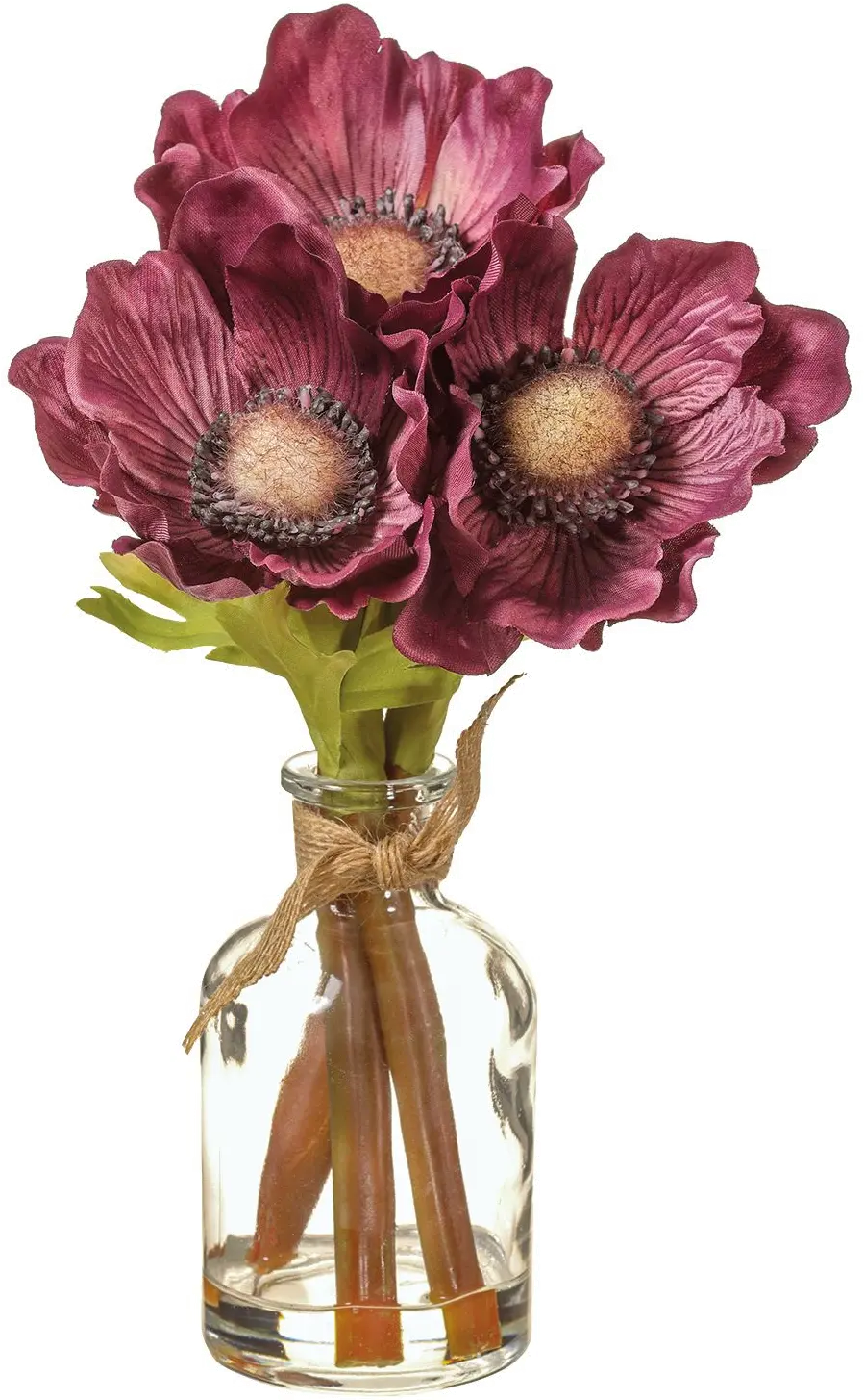 8.5  Purple Anemone In Glass Vase-1