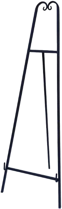 54 Inch Black Metal Floor Easel