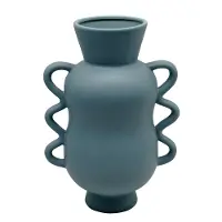 10.25  Matte Blue Porcelain Vase
