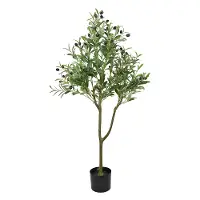Olive Faux Plant in Plastic Pot