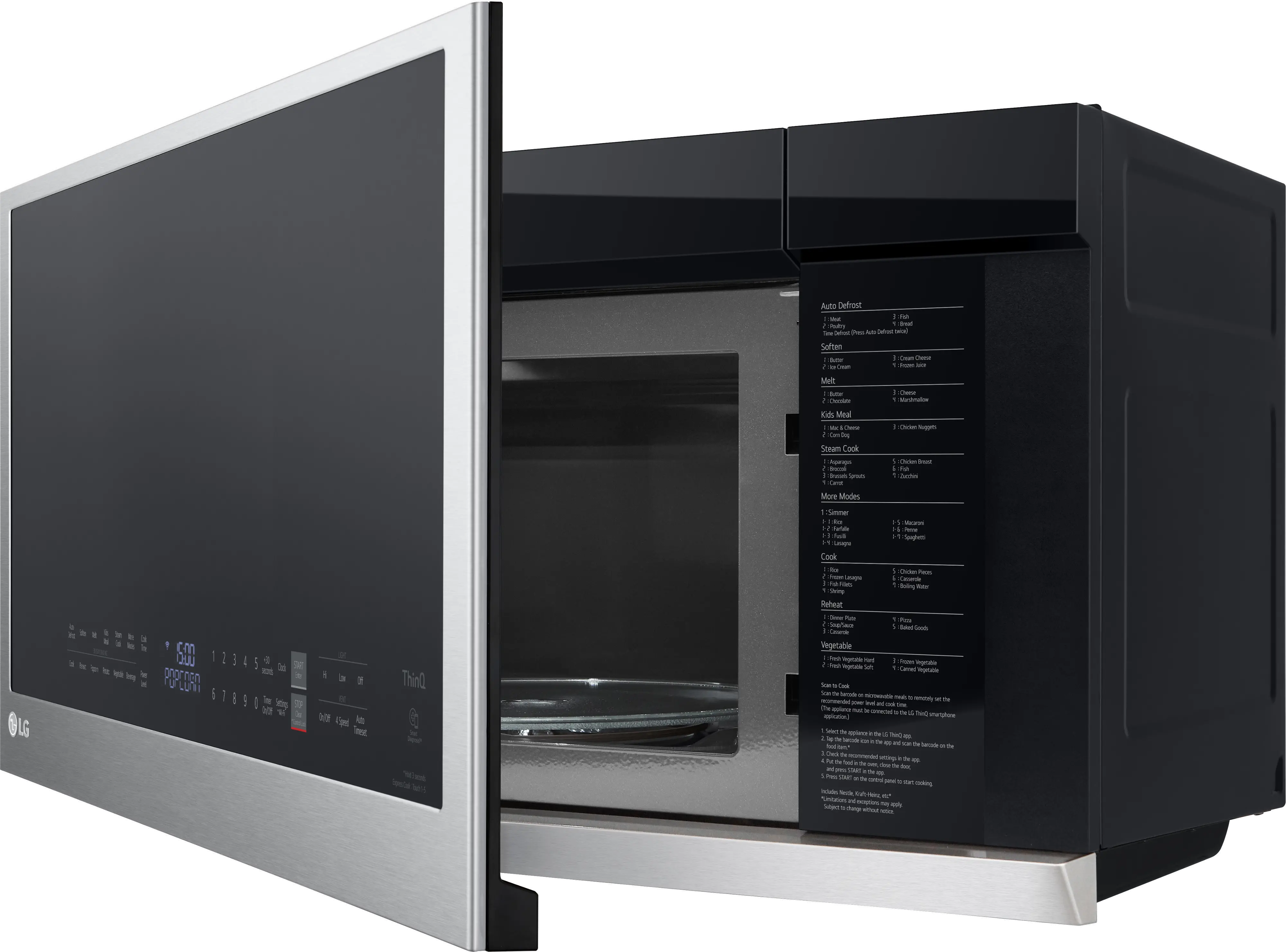 MVEL2137F LG 2.1 cu ft Over the Range Microwave - Stainless Steel-6