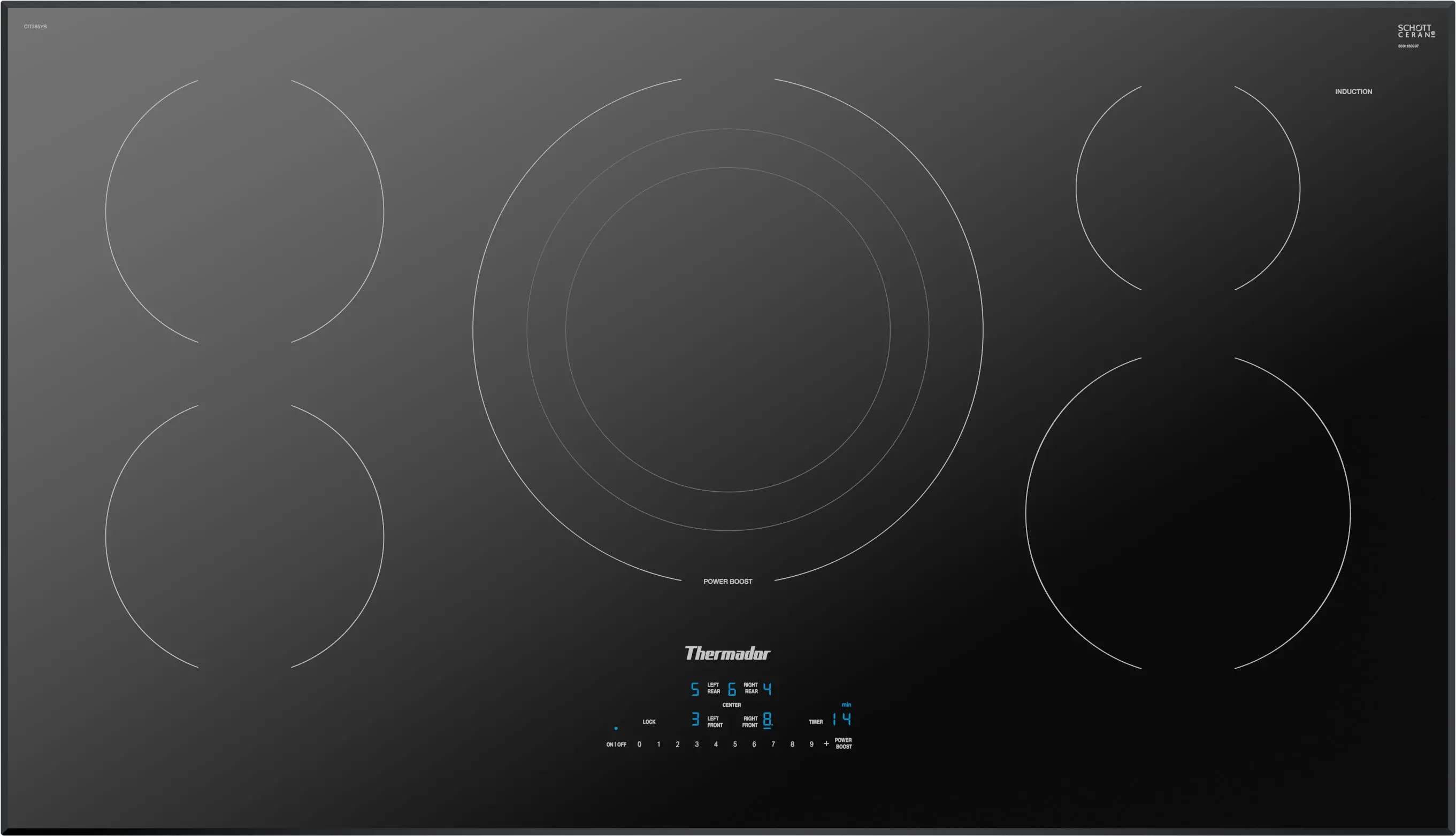 CIT365YB Thermador Heritage® 36  Induction Cooktop - Black-1