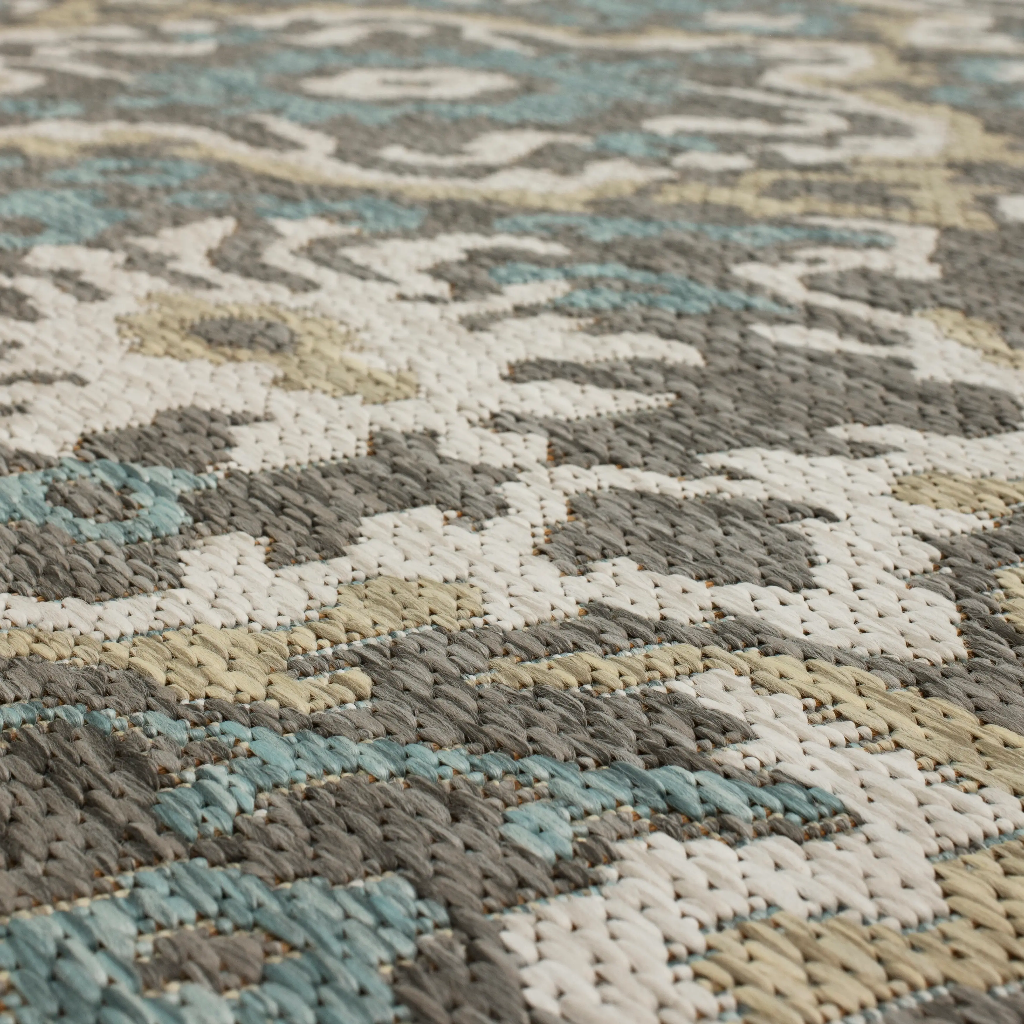 92311-E422/5.3X7.6 Mohawk Outdoor Home 5 x 8 Oushak Platinum Aqua Indoor-Outdoor Rug-5