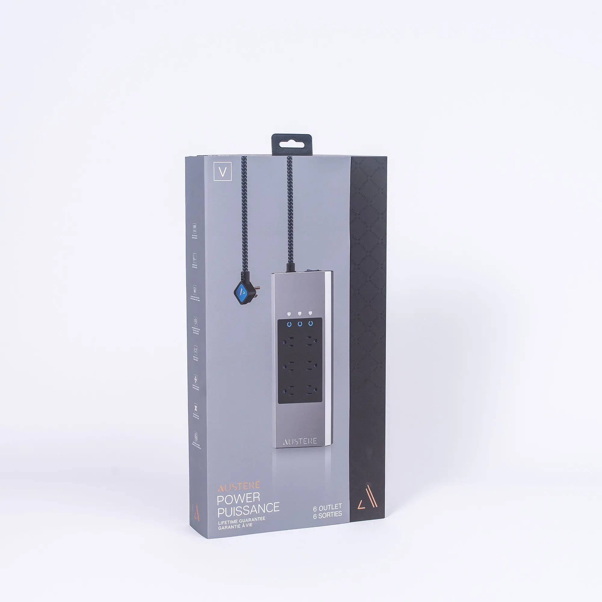 Austere V Series Power 6-Outlet Surge Protector with Omniport USB-5