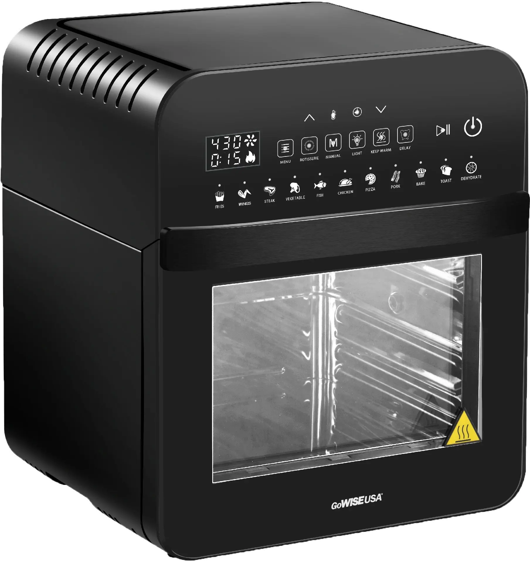 GoWise Air Fryer Ultra with Rotisserie - Black-1