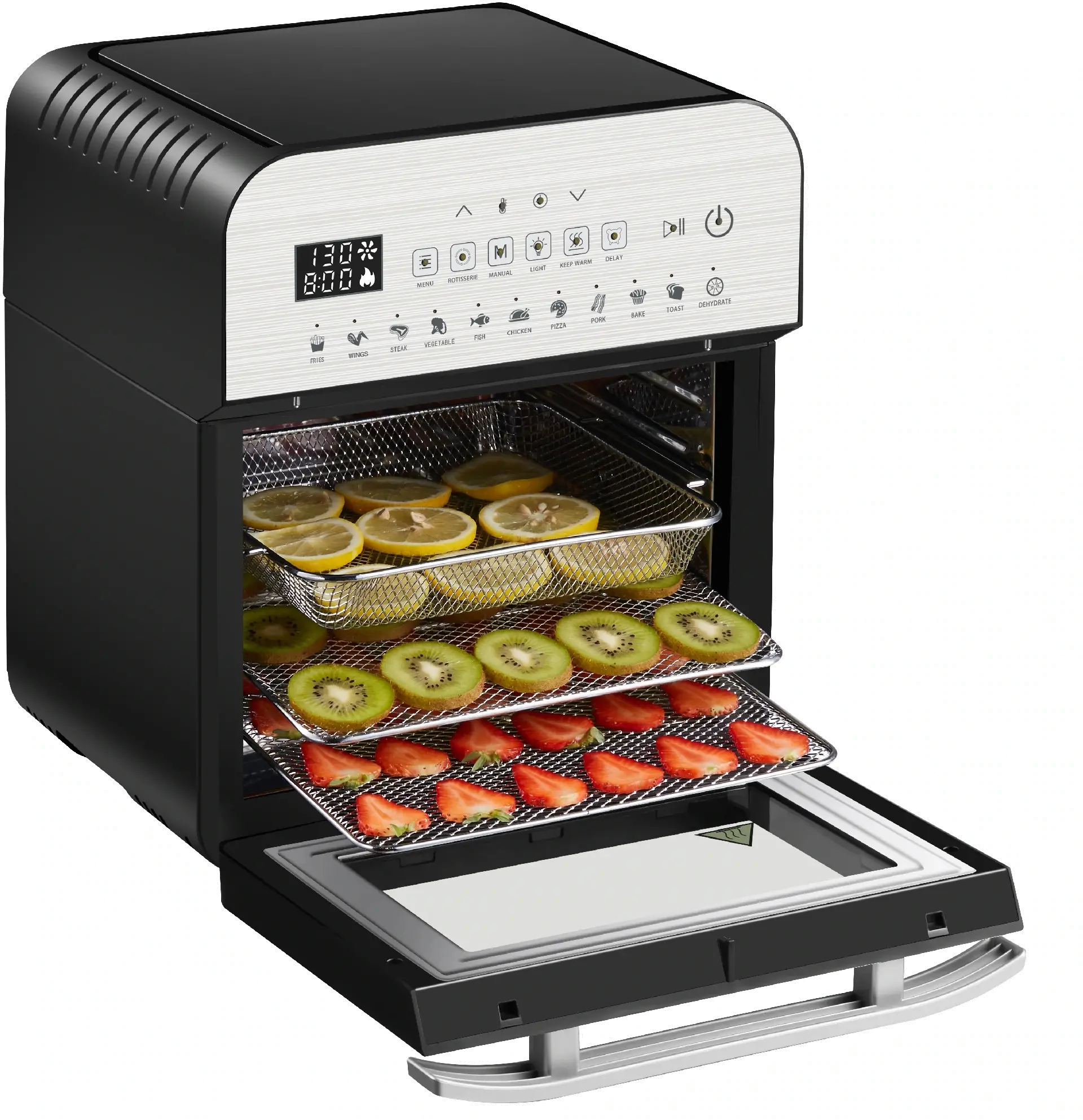 GoWise Air Fryer Ultra with Rotisserie - Stainless Steel-4