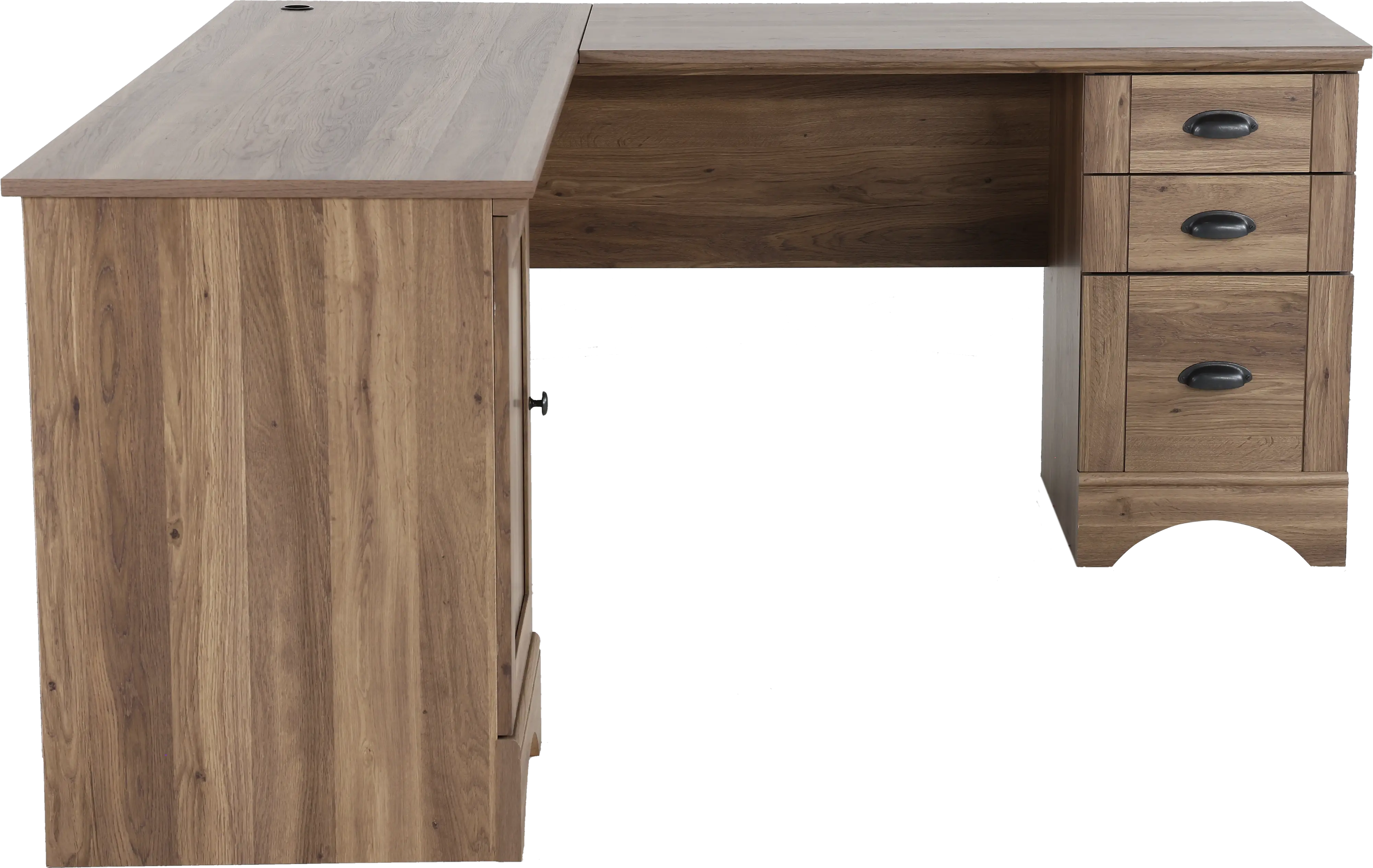 Harborview Brown Corner L-Desk-4
