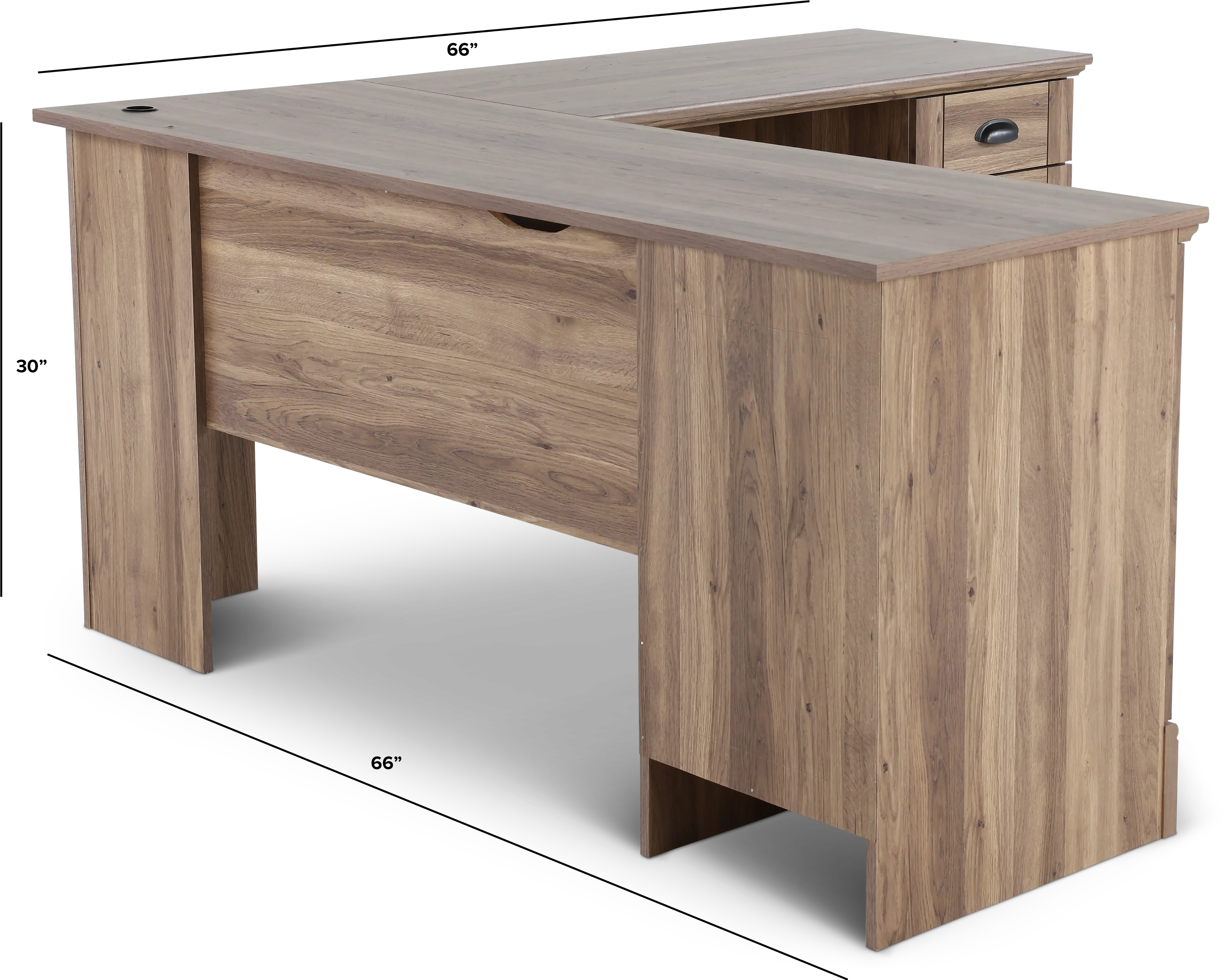 Harborview Brown Corner L-Desk-3