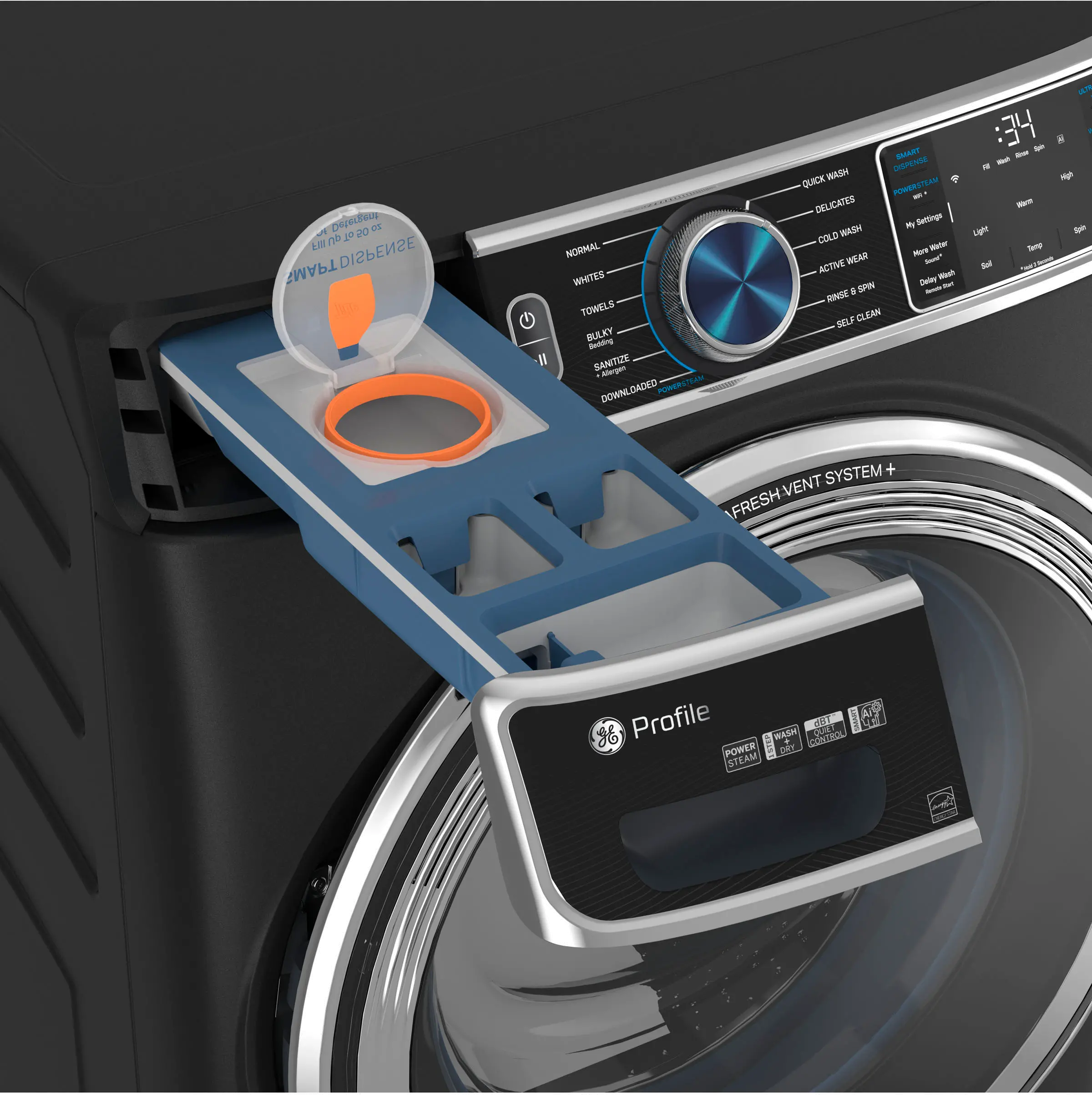 PFW950SPTDS GE Profile 5.3 cu ft Front Load Washer - Black-5