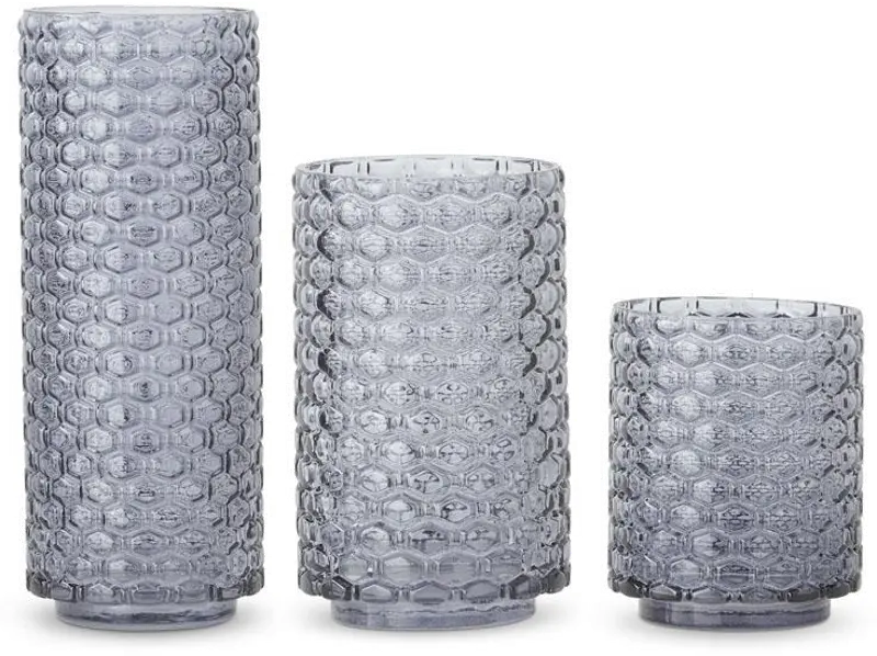 Small 5.75 Gray Blue Glass Vase