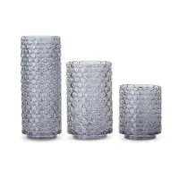 Medium 8 Inch Gray Blue Glass Vase