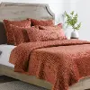 Bari Orange Velvet Queen 4-Piece Comforter Set