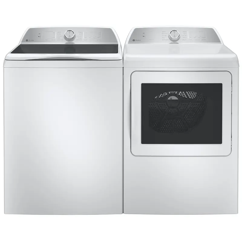 GE Profile Top Load Washer and Gas Dryer Set - White, PT600