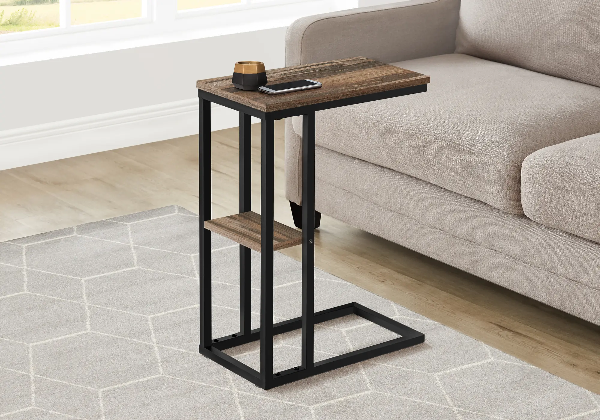 Monarch Brown Rustic Side Table-2