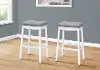 Monarch White and Gray Bar Stool, Set of 2