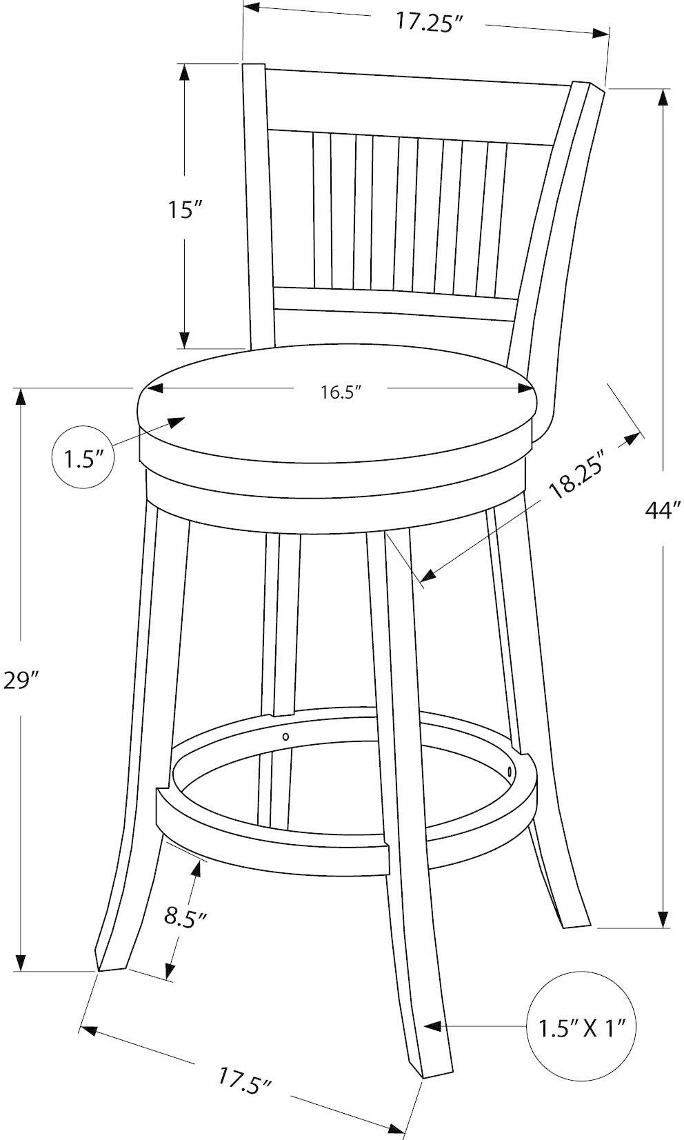 Monarch White and Gray Swivel Bar Stool, Set of 2-4