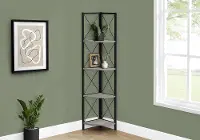 Jaden Gray 4-Tier Corner Bookcase
