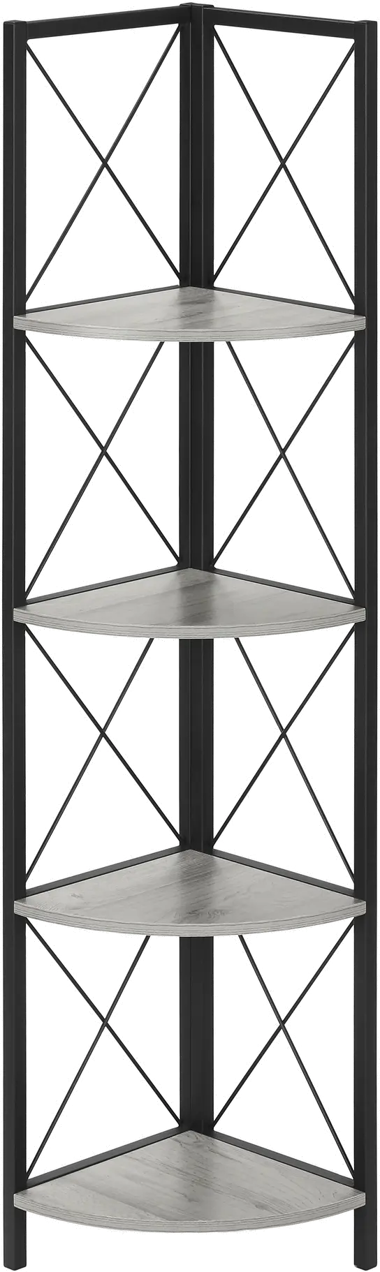 Jaden Gray 4-Tier Corner Bookcase-1