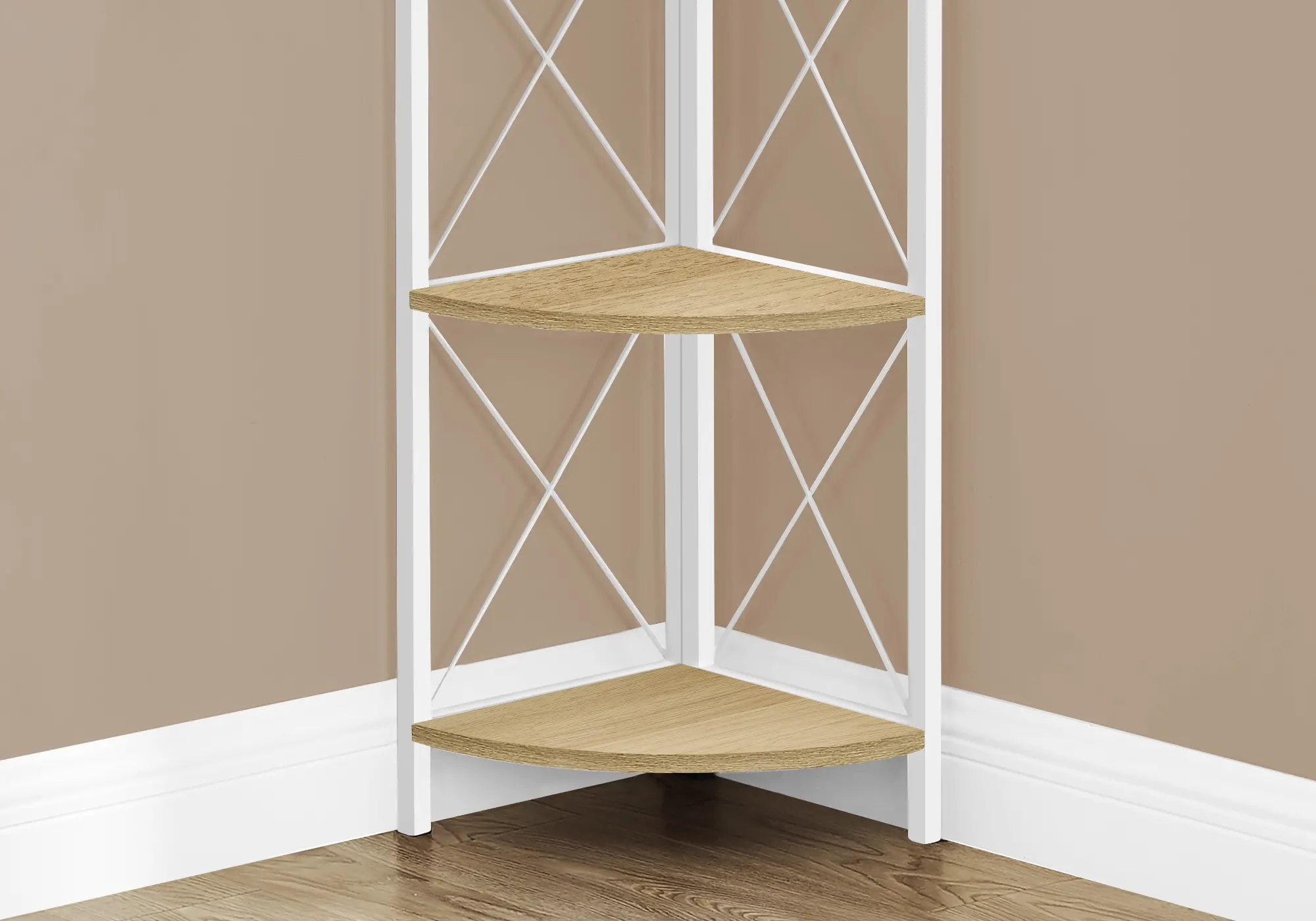 Jaden White 4-Tier Corner Bookcase-3